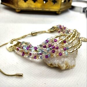 Loft delicate multi‎ beaded adjustable bracelet